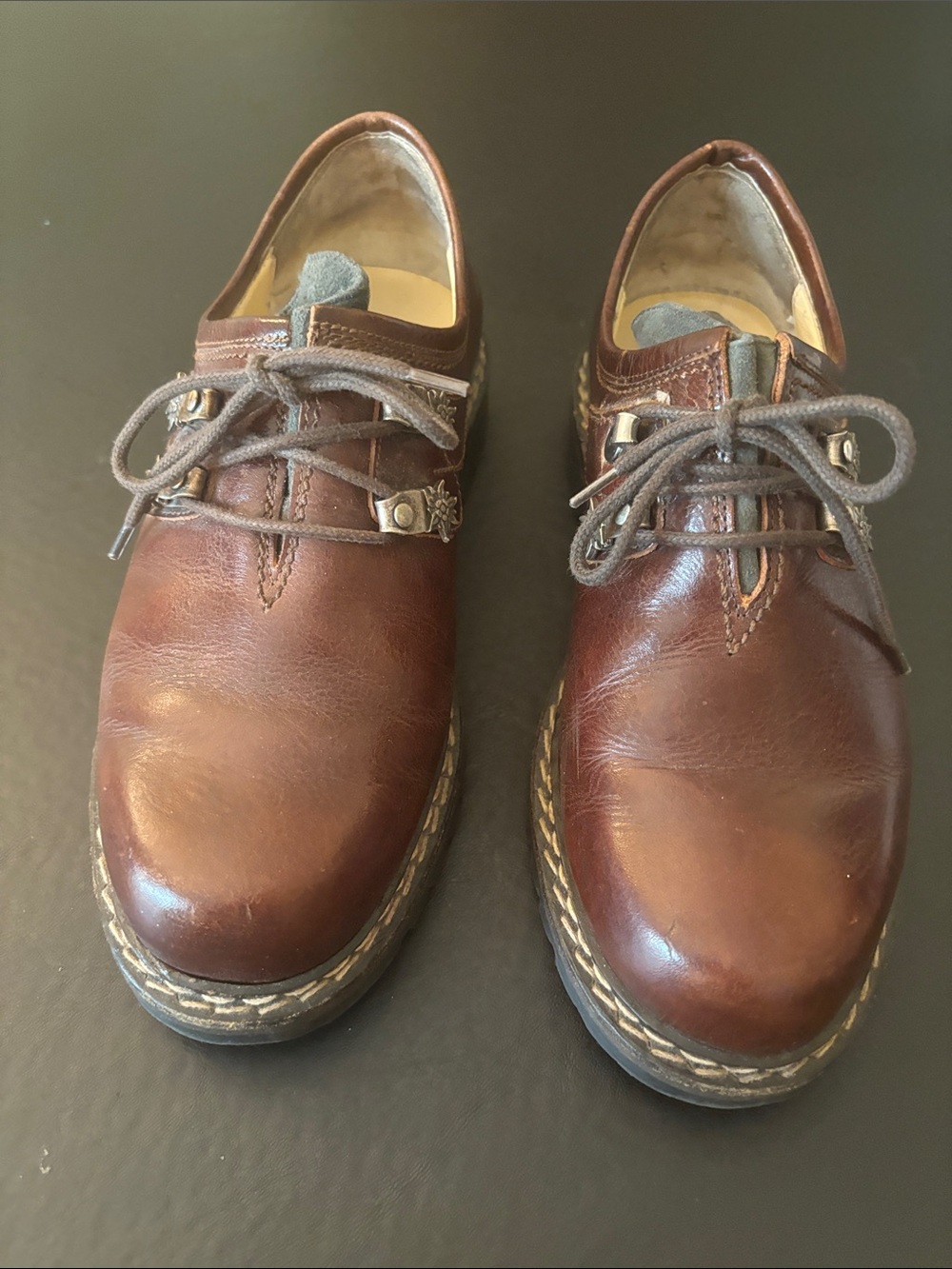HANS BEHR | Brown Leather Lace-Up Shoes, EU 38